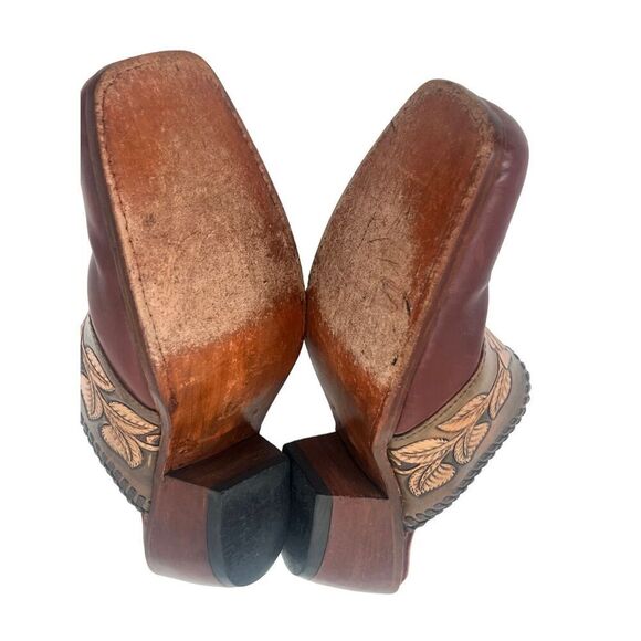 Adam Garcia master crafted wooden / leather clogs - Picture 8 of 16